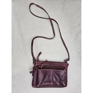 G.H.Bass Crossbody Burgandy ~ Deep Purple Purse